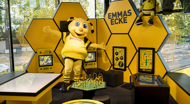 Angolo giochi per bambini del Borussia Dortmund nel fanshop