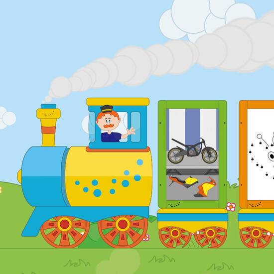 Op deze afbeelding staat Game train software 