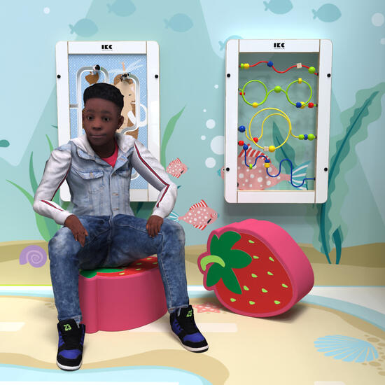 Op deze afbeelding staat een softplay Strawberry